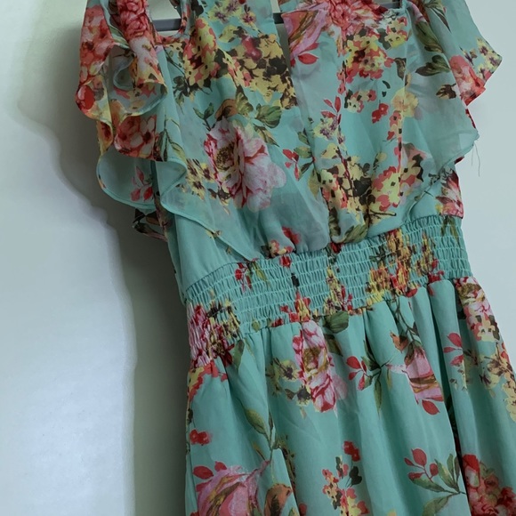 ENTRO FLORAL PRINT DRESS SIZE MEDIUM - Picture 7 of 8